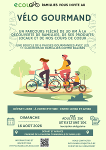 Dim. 16 août: Vélo Gourmand