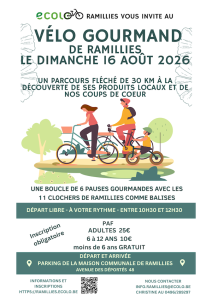 Dim. 16 août: Vélo Gourmand